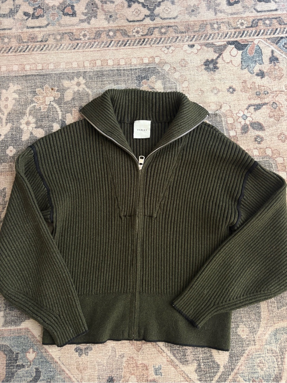 Varley Women's carmen Rib Knit Zip Sweater - DROL XS - Picture 2 of 4
